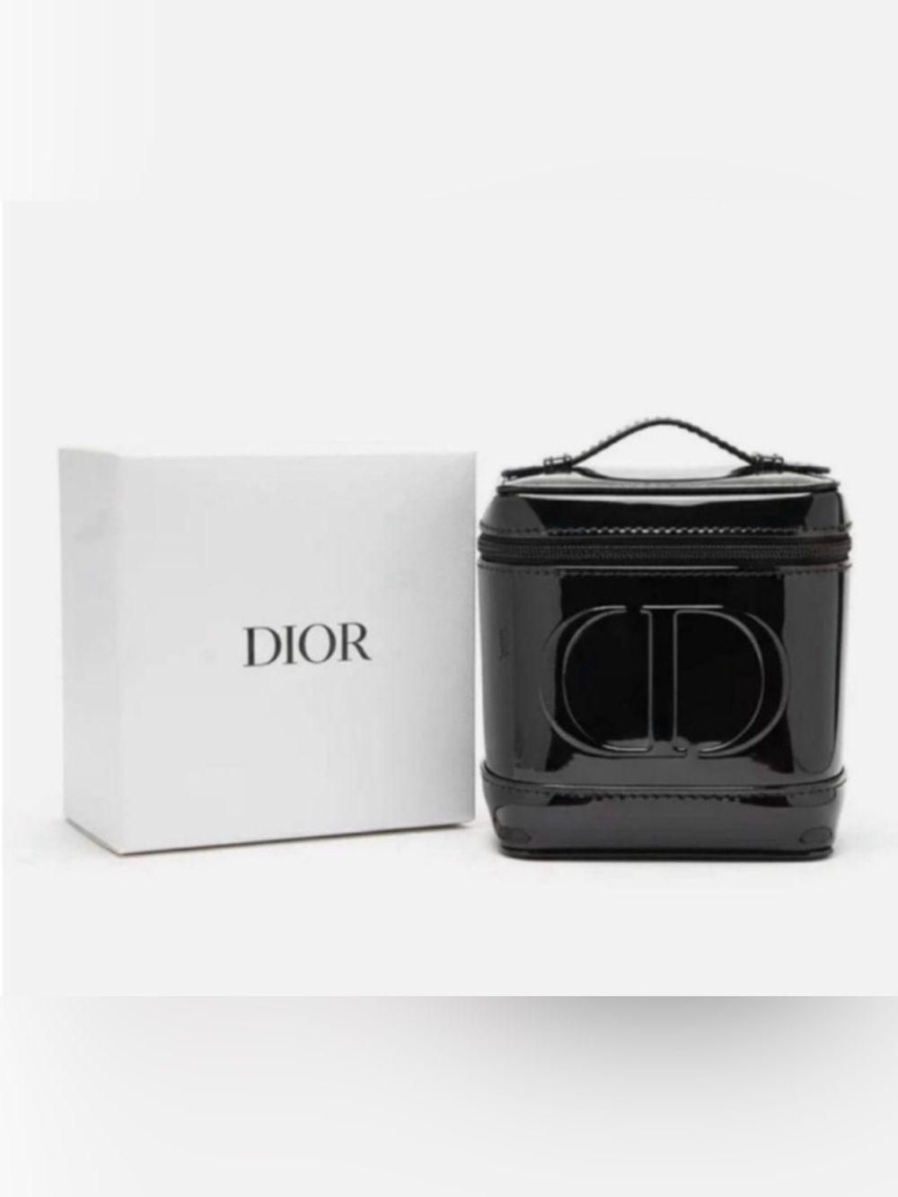 Dior Black Patent Cosmetic Vanity Case - Picture 1 of 4